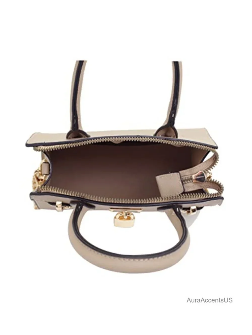 EVVE Mini Satchel Purse Faux Saffiano Leather Evening Bag with Chain